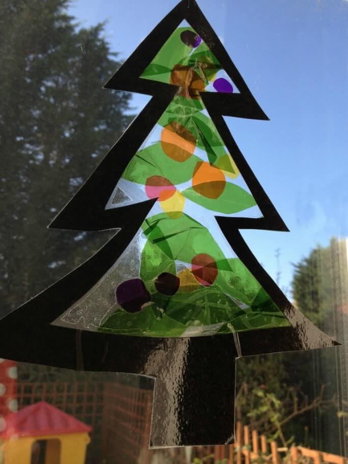 Simple Suncatcher Decoration Craft For Christmas