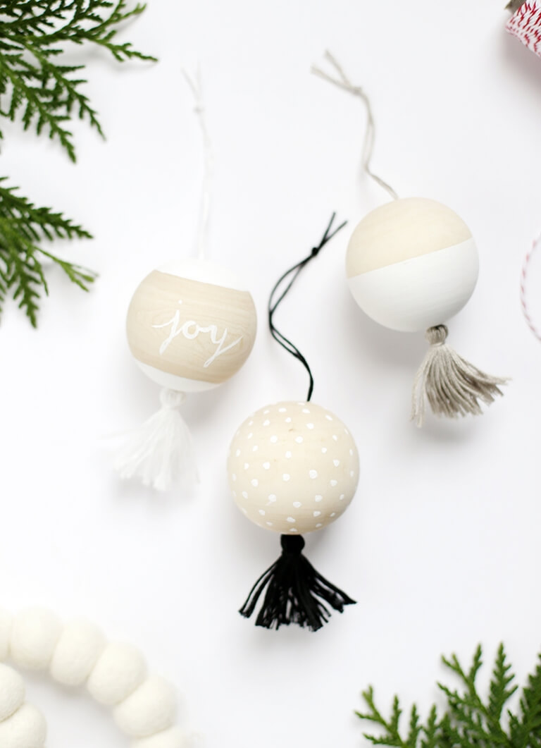 Simple Wooden Ball Ornaments For Kids
