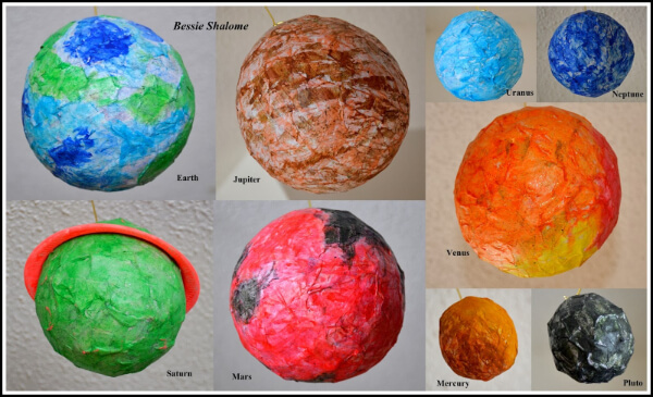 Solar Planets Craft Project With Balloons & Paper Mache