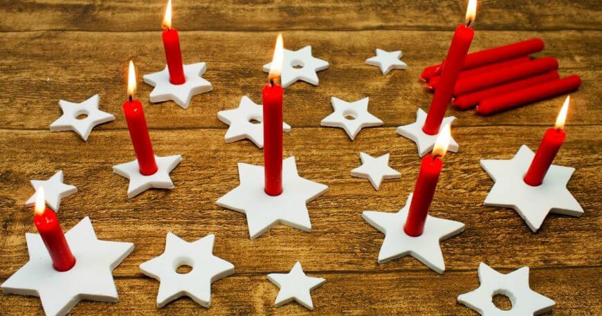 Star Shaped Candle Holder To Make With Clay Gorgeous DIY Christmas Candles