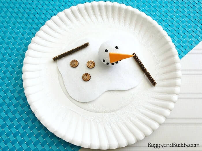 Super Easy Melting Snowman Paper Craft For Winter