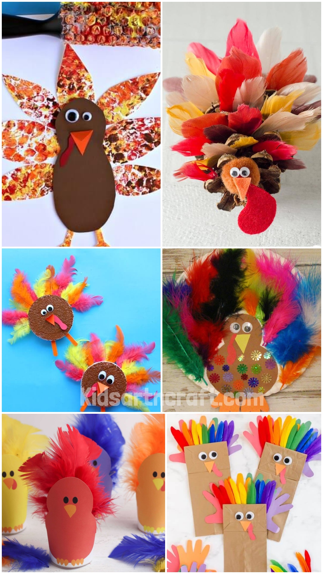 Turkey feather craft ideas