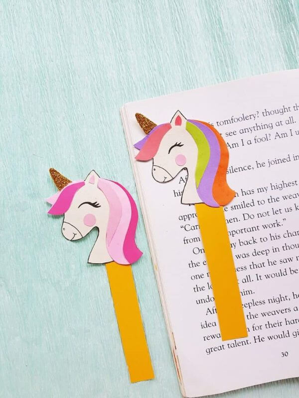 Unicorn Bookmark Craft Idea For Kids