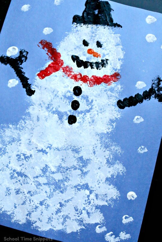 Very Simple Snowman Painting Art & Craft To Make At Home