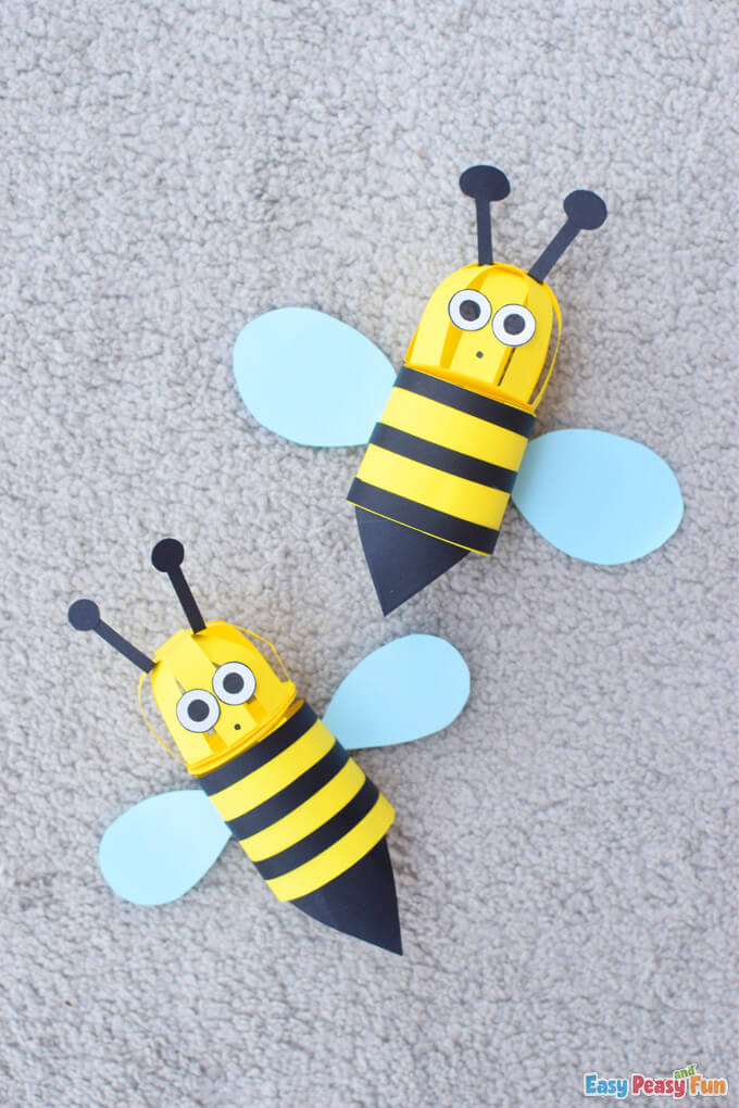 3d Cup Shaped Bee Craft Project For Fun Paper Cup Bee Craft Project For Kids 