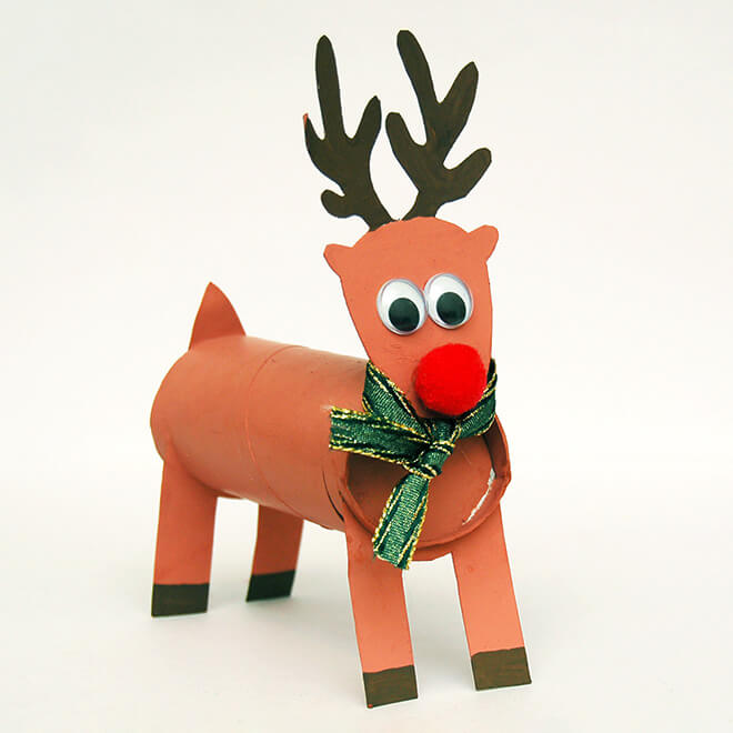 Adorable Toilet Paper Roll Reindeer Craft Idea Winter Toilet Paper Roll Crafts 