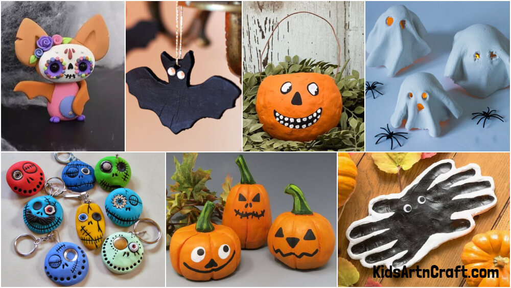 Clay For Kids Capoda Halloween Air Dry Clay Kits 24 Pcs Clay With Tutorials Halloween Playdough