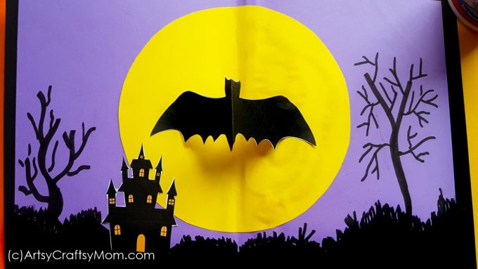 Awesome Bat Pop-Up DIY Card Idea For Halloween