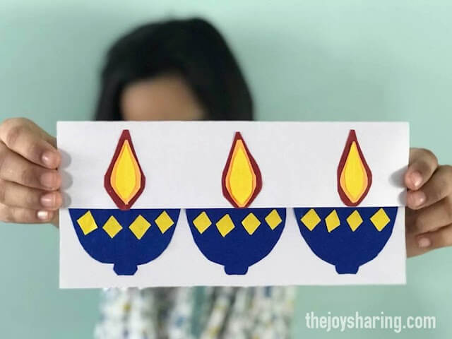 Classroom decoration ideas for Diwali Awesome Deepak Card Art Ideas For School Kids