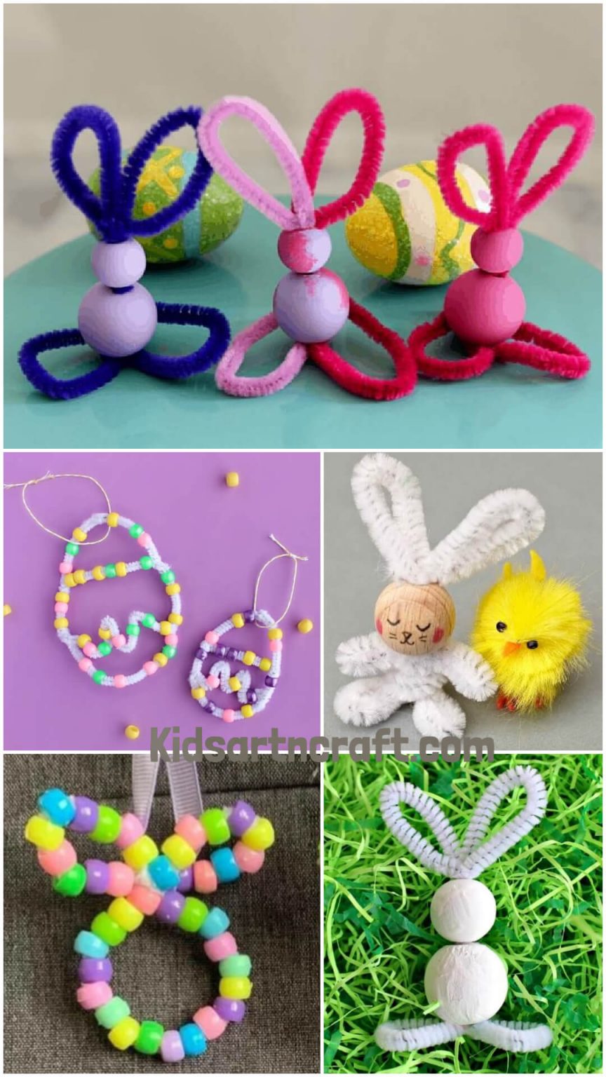 Easter Beads Crafts Using Pipe Cleaner - Kids Art & Craft