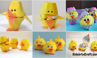 Beautiful Egg Carton Chicks Crafts Featured Image