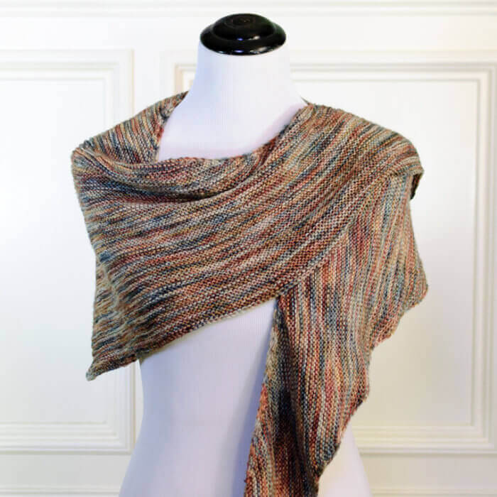 Beautiful Multi-Colour Yarn Shawl Knitting Pattern: Loom Knitting Patterns