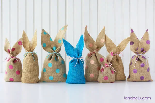 Burlap Sack Easter Bunny Craft DIY