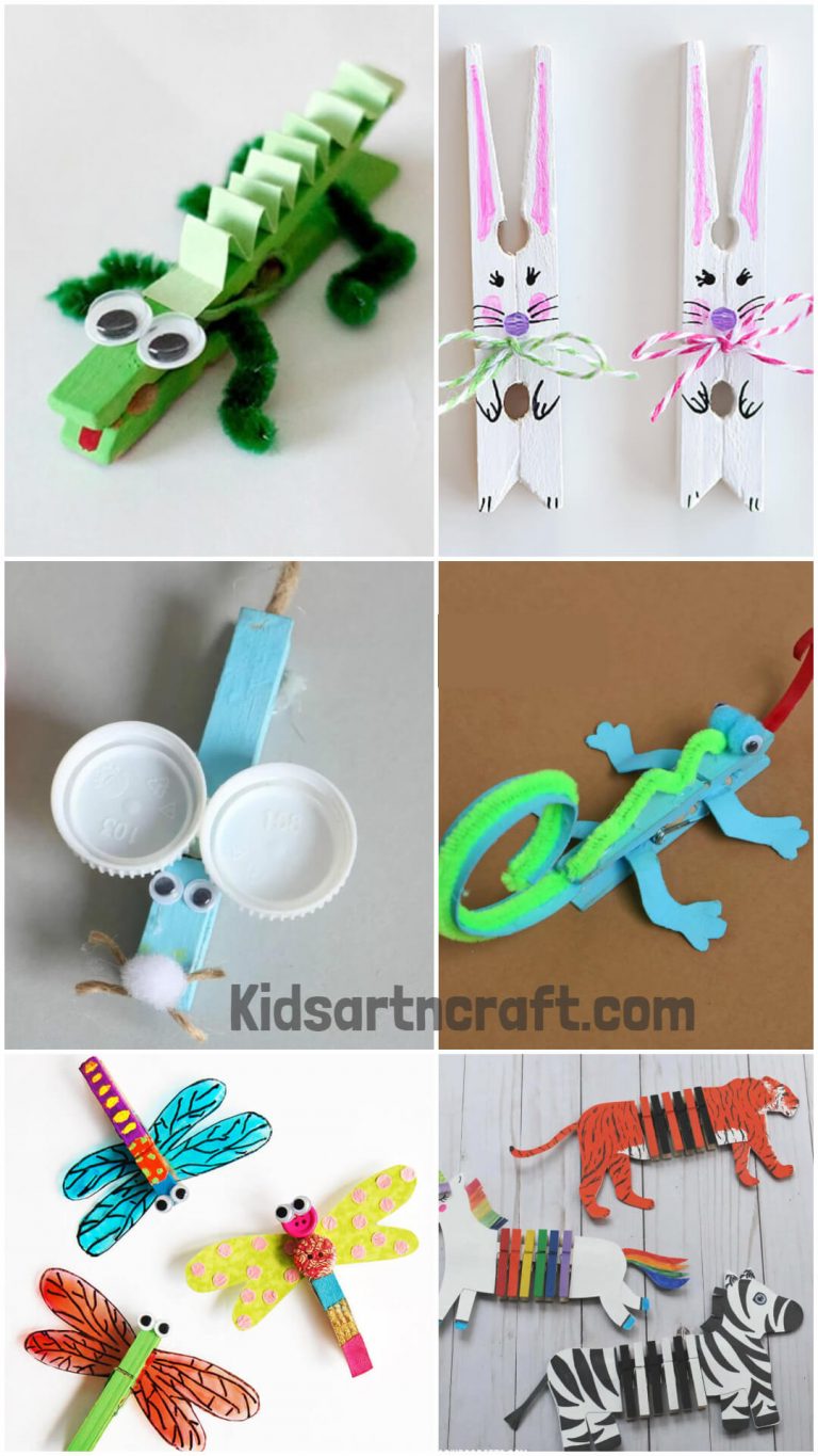 Clothespin Animal Crafts Kids Art & Craft