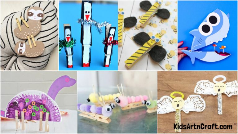 Clothespin Crafts For Kindergarten - Kids Art & Craft