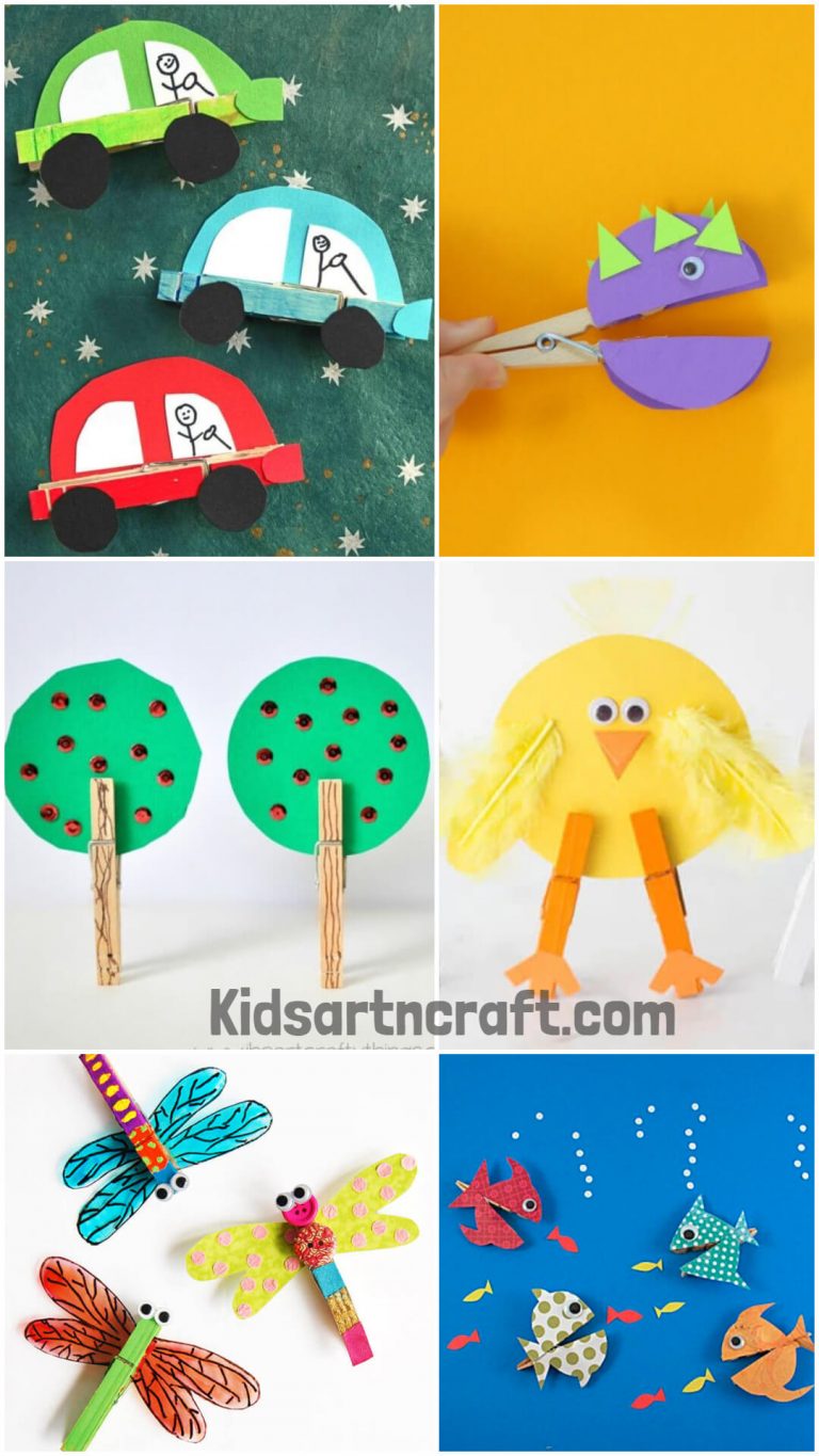 Clothespin Crafts for Preschoolers Kids Art & Craft