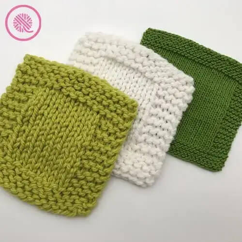 Cute Garter Border Dishcloth Knit Pattern : Knit Dishcloth Patterns