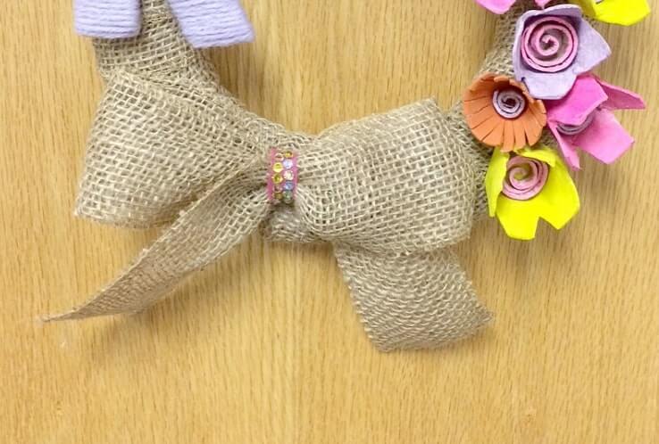 Cute Little Burlap Bow Craft For Toddlers