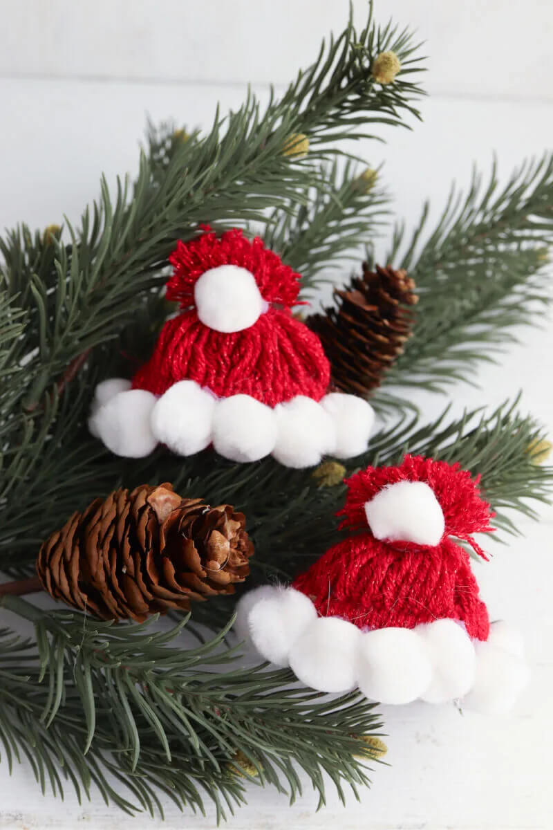Cute Little Christmas Yarn Cap Ornamental Craft