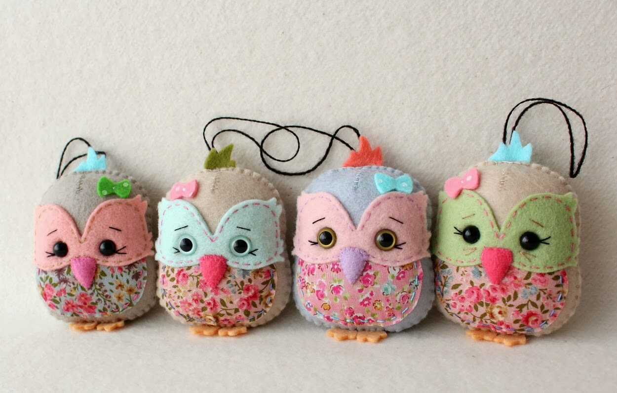 Cute Little Owl Toys From Scrap : Sewing Projects With Scraps
