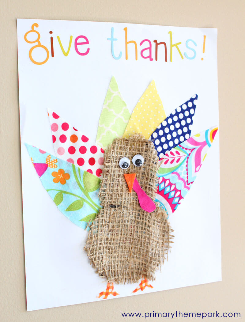 Cute Turkey From Leftover From Scrap : Craft Ideas For Leftover Fabric Scraps