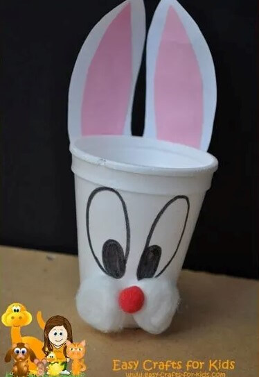Easter Bunny Paper Cup Craft DIY For Kids Easter Bunny Paper Cup Craft Ideas