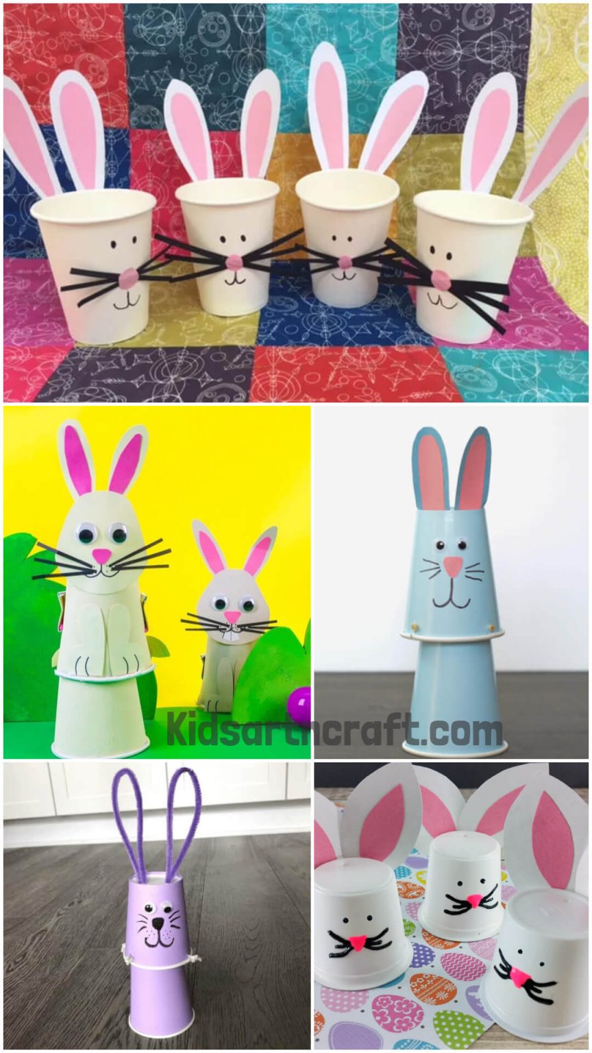 Easter Bunny Paper Cup Craft Ideas Kids Art & Craft