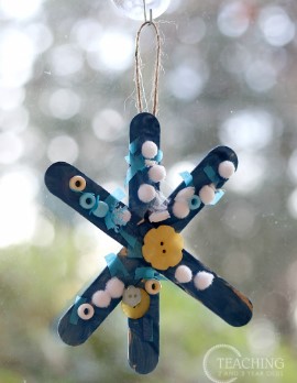 Easy & Adorable Snowflake Ornament Craft For Kids