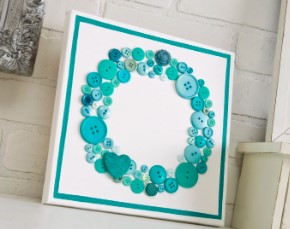 Easy Button Canvas Wall Art Project For Home DecorButton Craft on paper