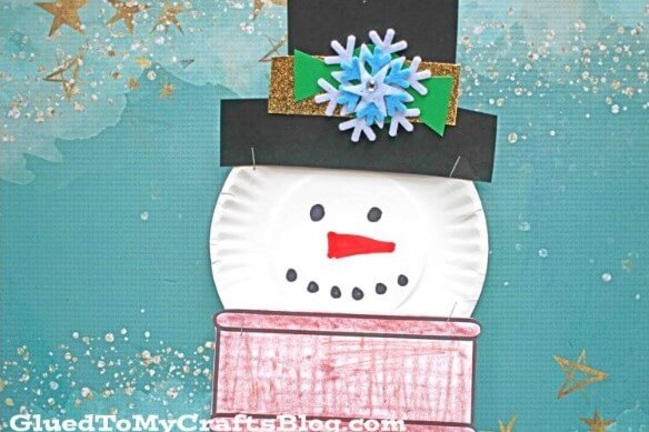 Easy & Simple Paper Plate Snowman Craft Idea For Preschoolers