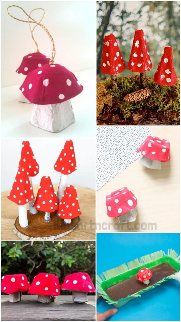 Egg Carton Mushroom Crafts Kids Art & Craft