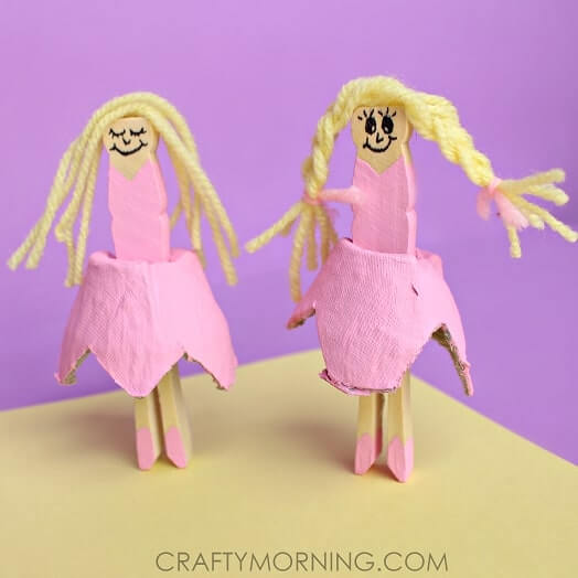 Fabulous Egg Carton Peg Dolls Craft Idea For Preschoolers