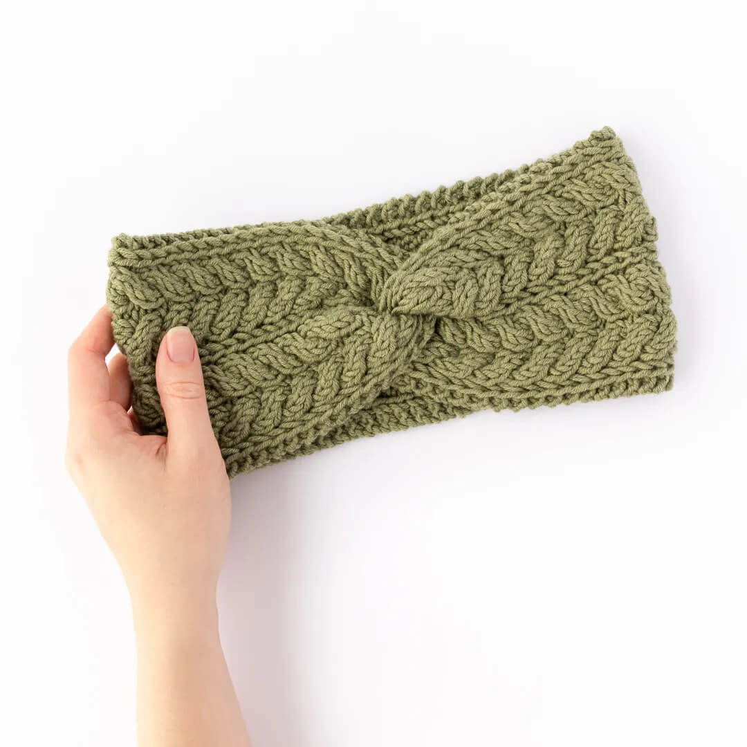 Green Crochet Beautiful Headband: Headband Knitting Patterns