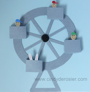 Grey Paper Ferris Wheel Art and Craft Ideas For Toddlers