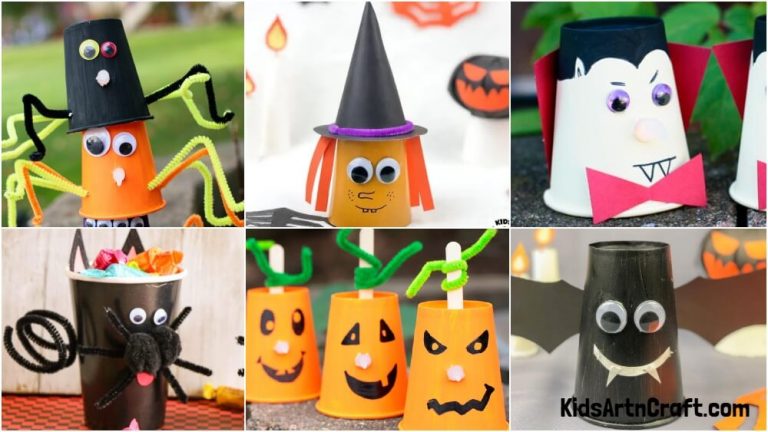 Halloween Paper Cup Craft Ideas for Kids - Kids Art & Craft