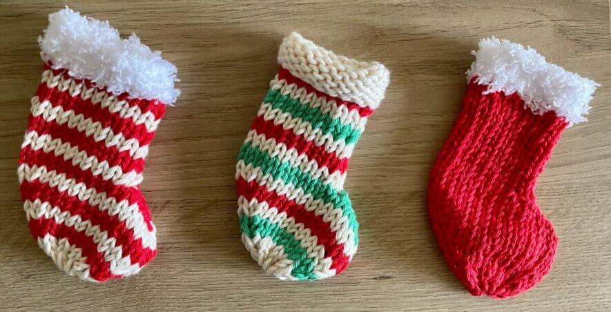 Mini Christmas Faux Fur Stocking Pattern: Christmas Stocking Knitting Patterns