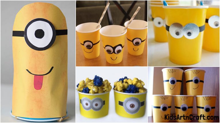 Minion Paper Cup Crafts - Kids Art & Craft
