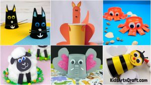 Paper Cup Animal Crafts for Kids - Kids Art & Craft