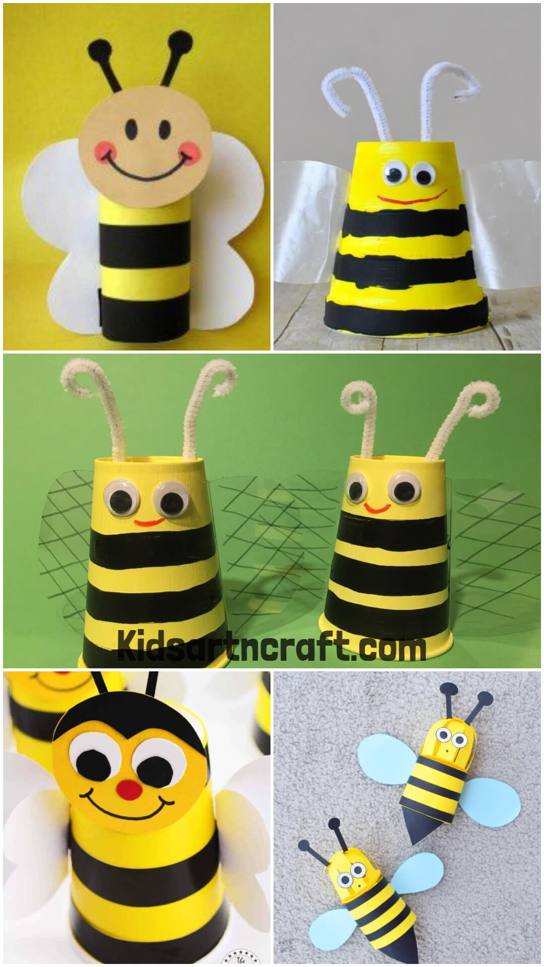Paper Cup Bee Craft Project For Kids