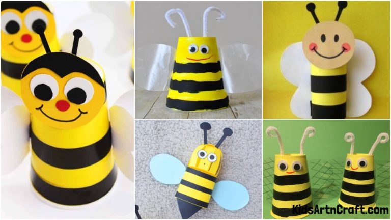 Paper Cup Bee Craft Projects For Kids - Kids Art & Craft