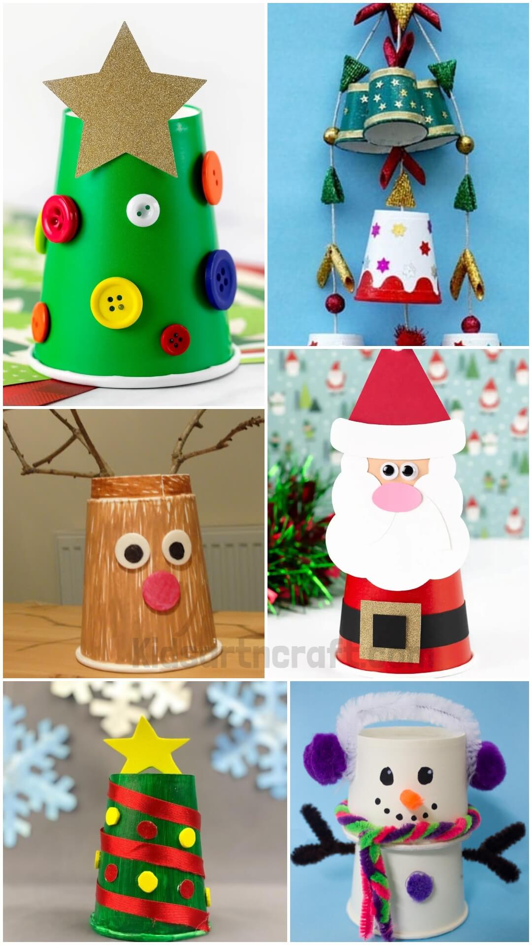 Paper Cup Craft Ideas For Christmas