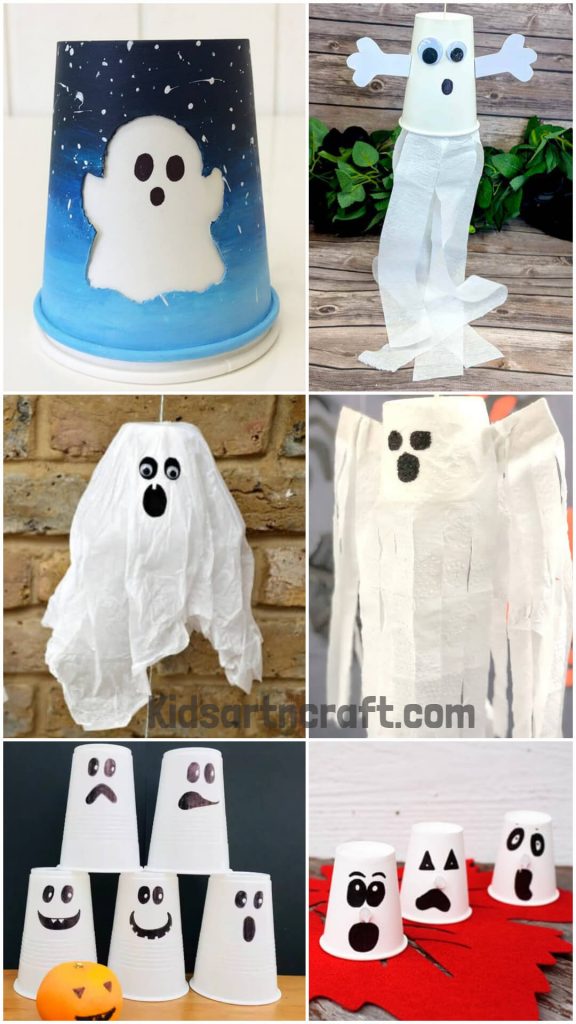 Paper Cup Ghost Crafts for Kids - Kids Art & Craft
