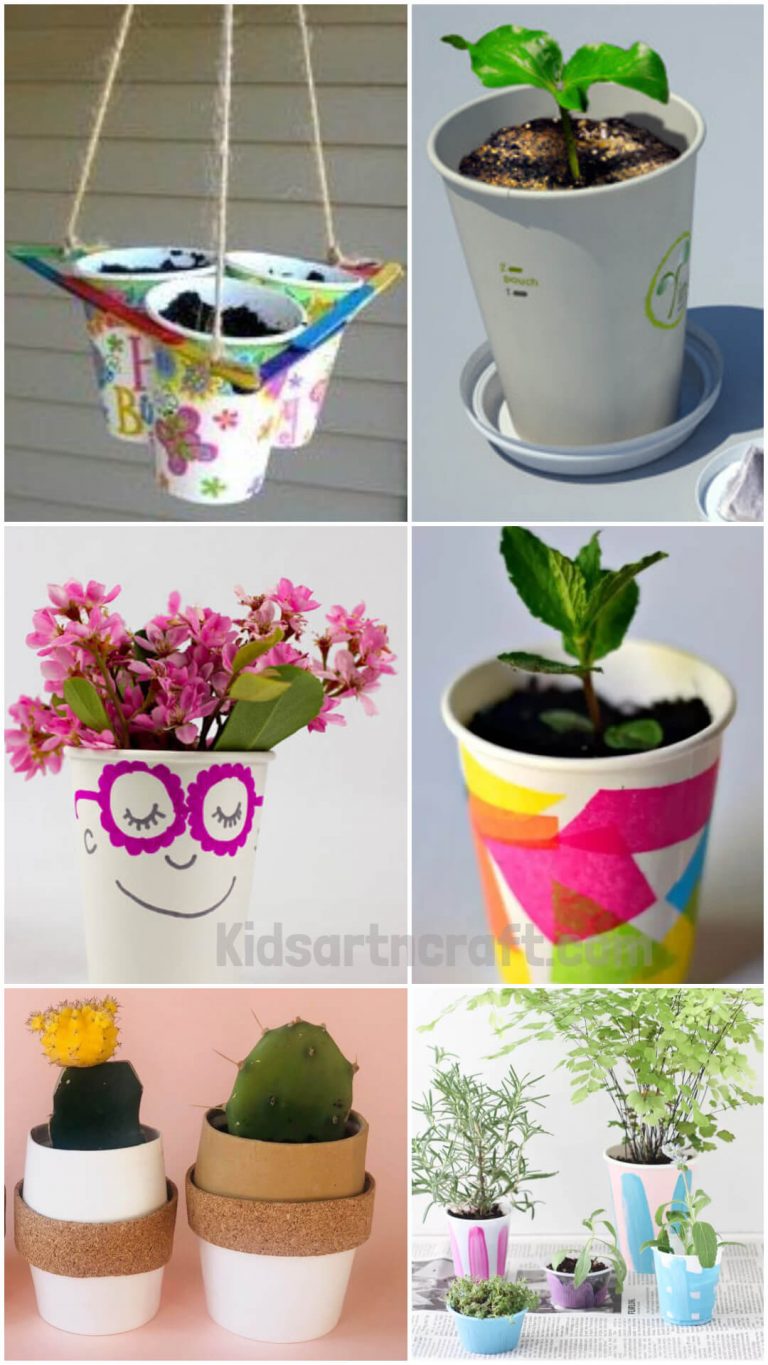 Paper Cup Planter Crafts Kids Art & Craft