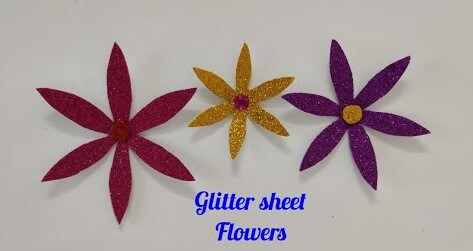 Pretty Glitter Paper Flower Craft For Fun Activities
