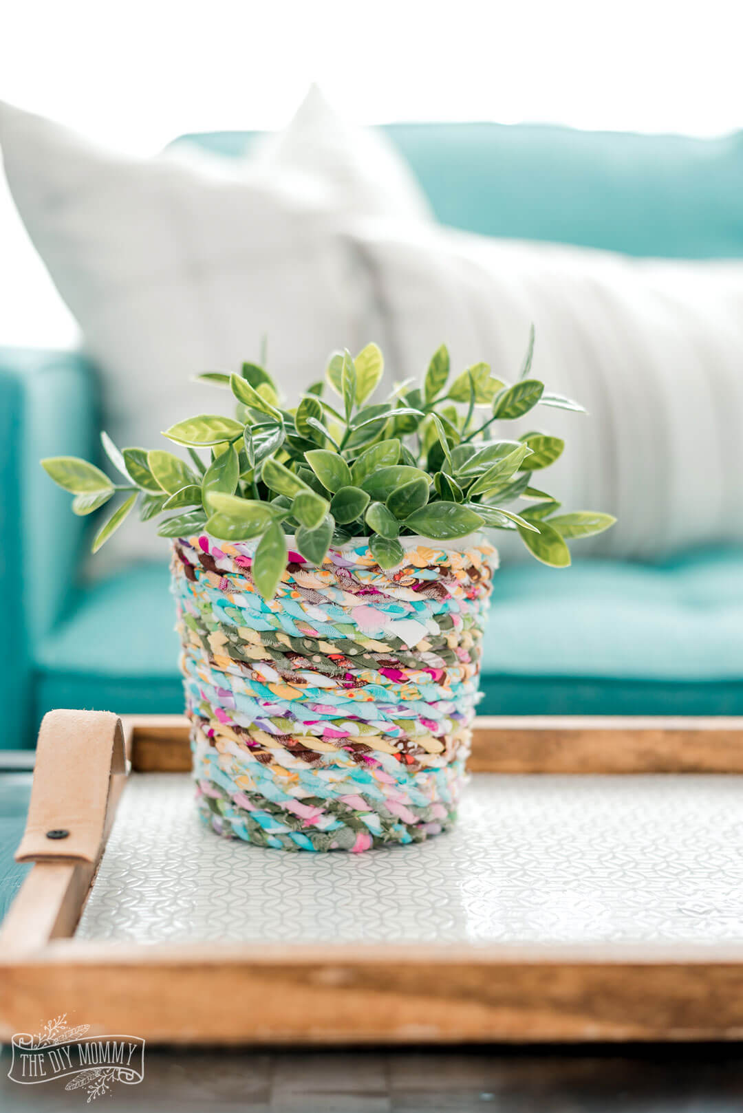 Quick And Easy Fabric Rope Pot DIY Craft 