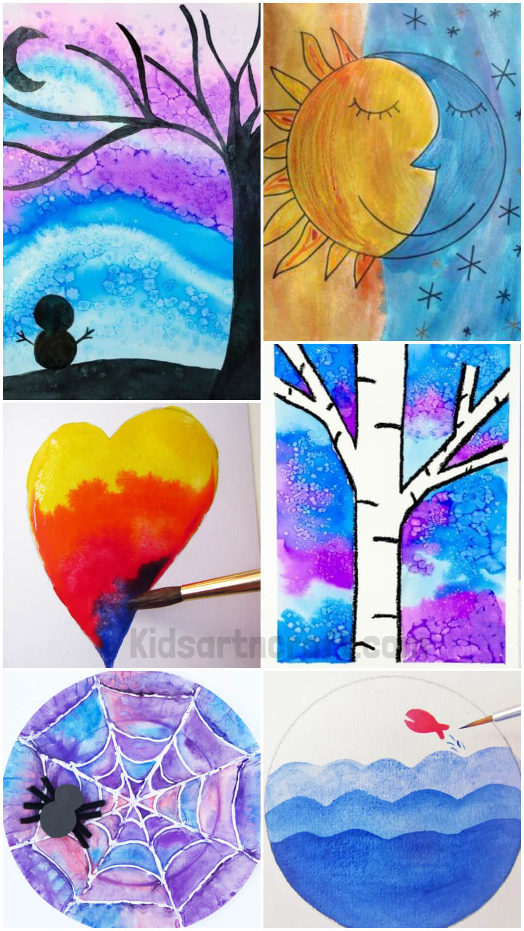 Simple Watercolor Art Projects for School Kids