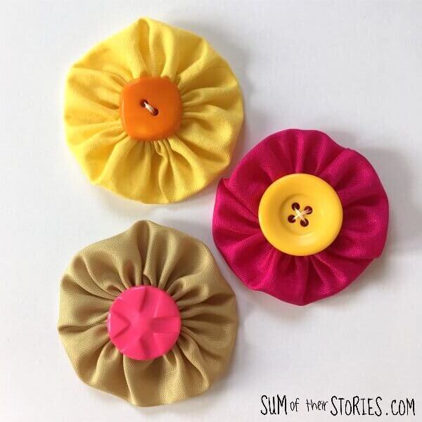 Spring Flower Craft From Leftover Scrap : Craft Ideas For Leftover Fabric Scraps