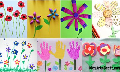 Spring Flower Crafts for Kids Featured Image