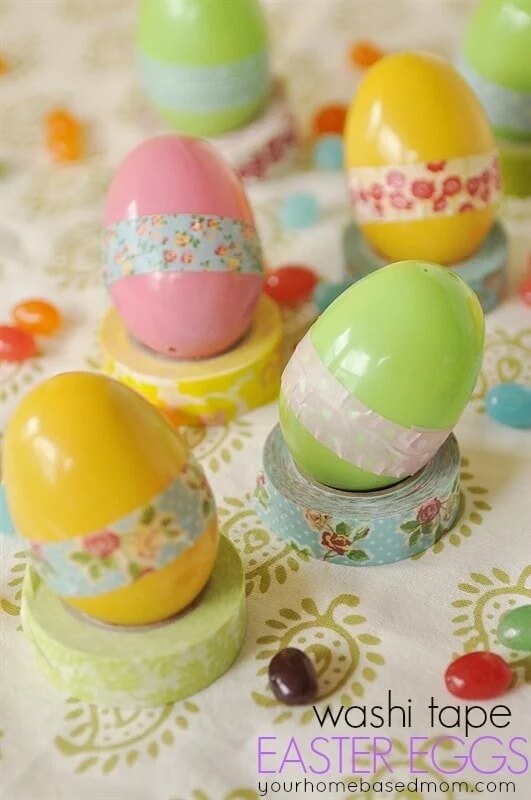 Cute & Basic Washi Tape Easter Egg Craft