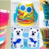 Yarn And Paper Cup Crafts Featured Image